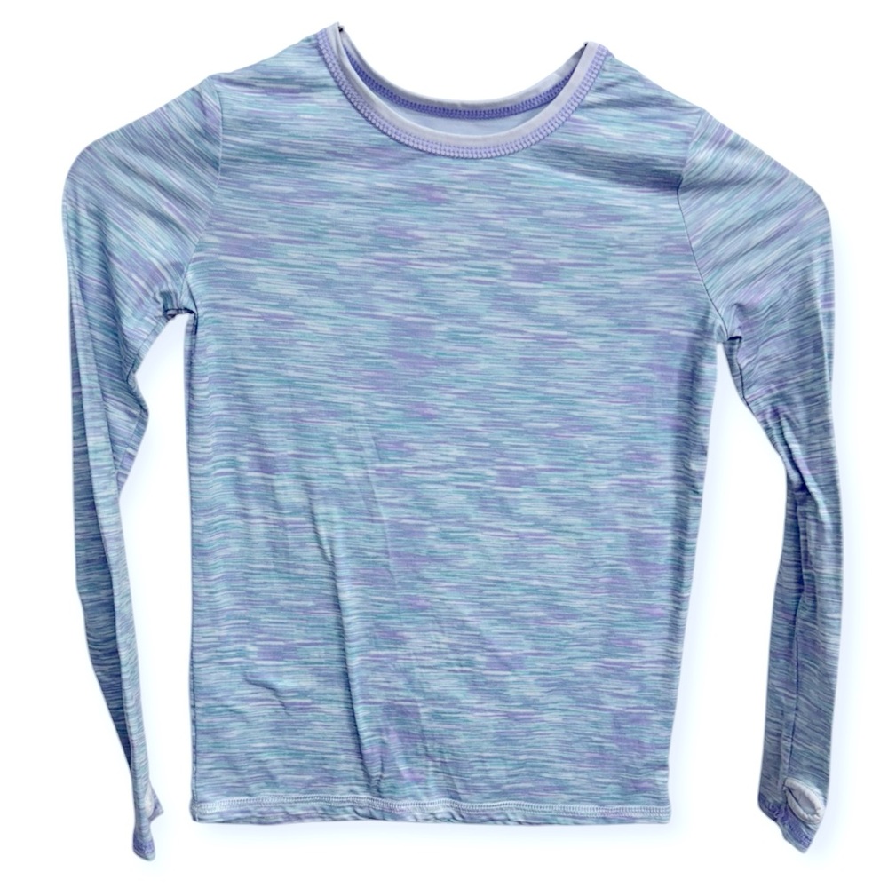 Cuddl Duds Long Sleeve Blue and Purple Tee